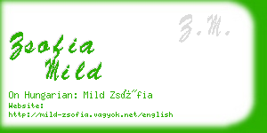 zsofia mild business card